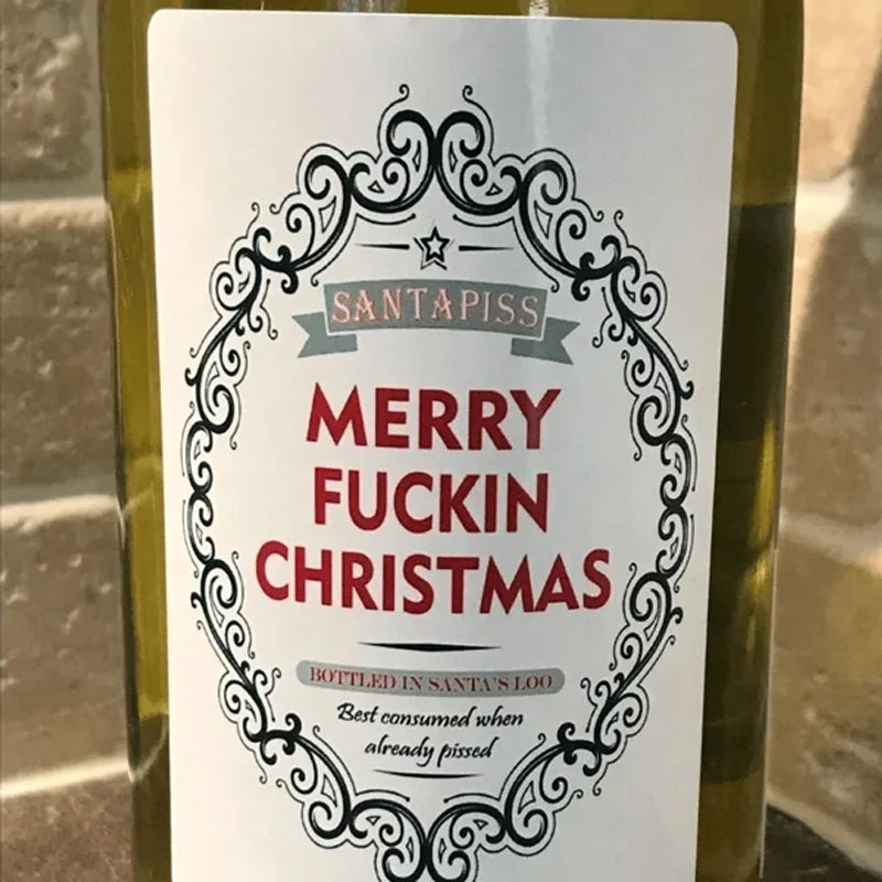 Weihnachten lustige Flaschenetiketten(5 Stück)