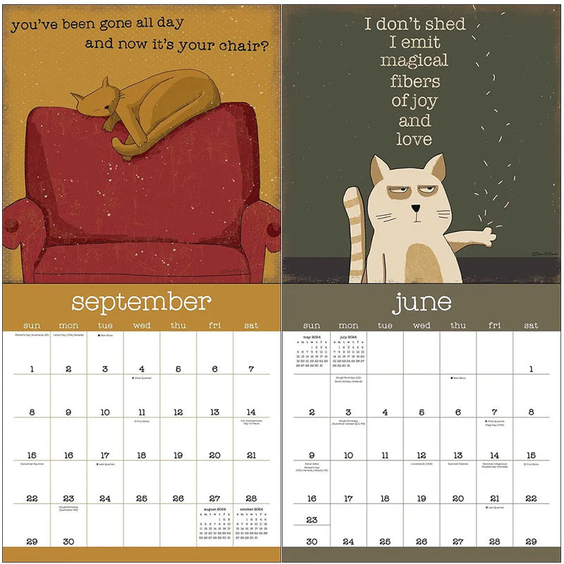 A Year of Snarky Cats 2024 Wall Calendar blaudonau