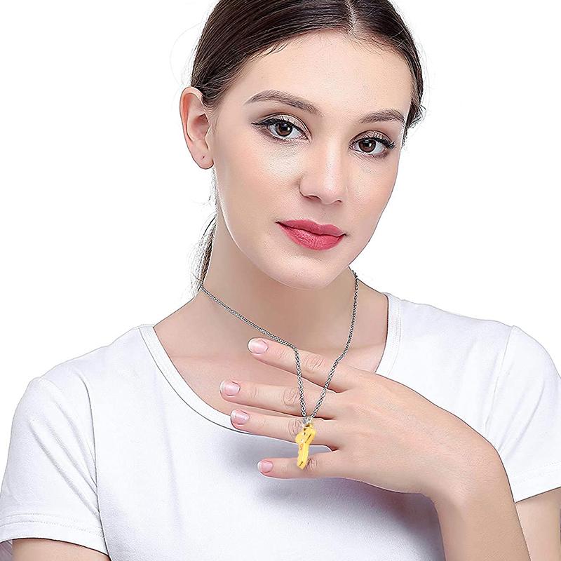 Herzförmige Halskette mit Schlüsselschloss