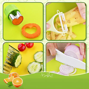 Kunststoff-Obstmesser für Kinder, 13-teiliges Set