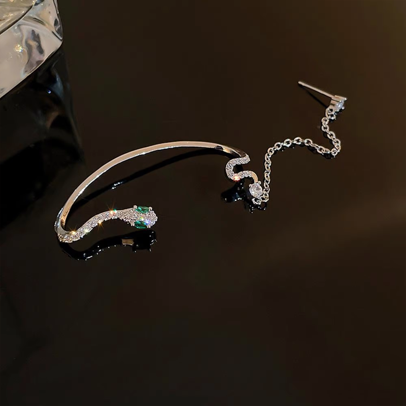 Schlange Manschette Kette Ohrringe