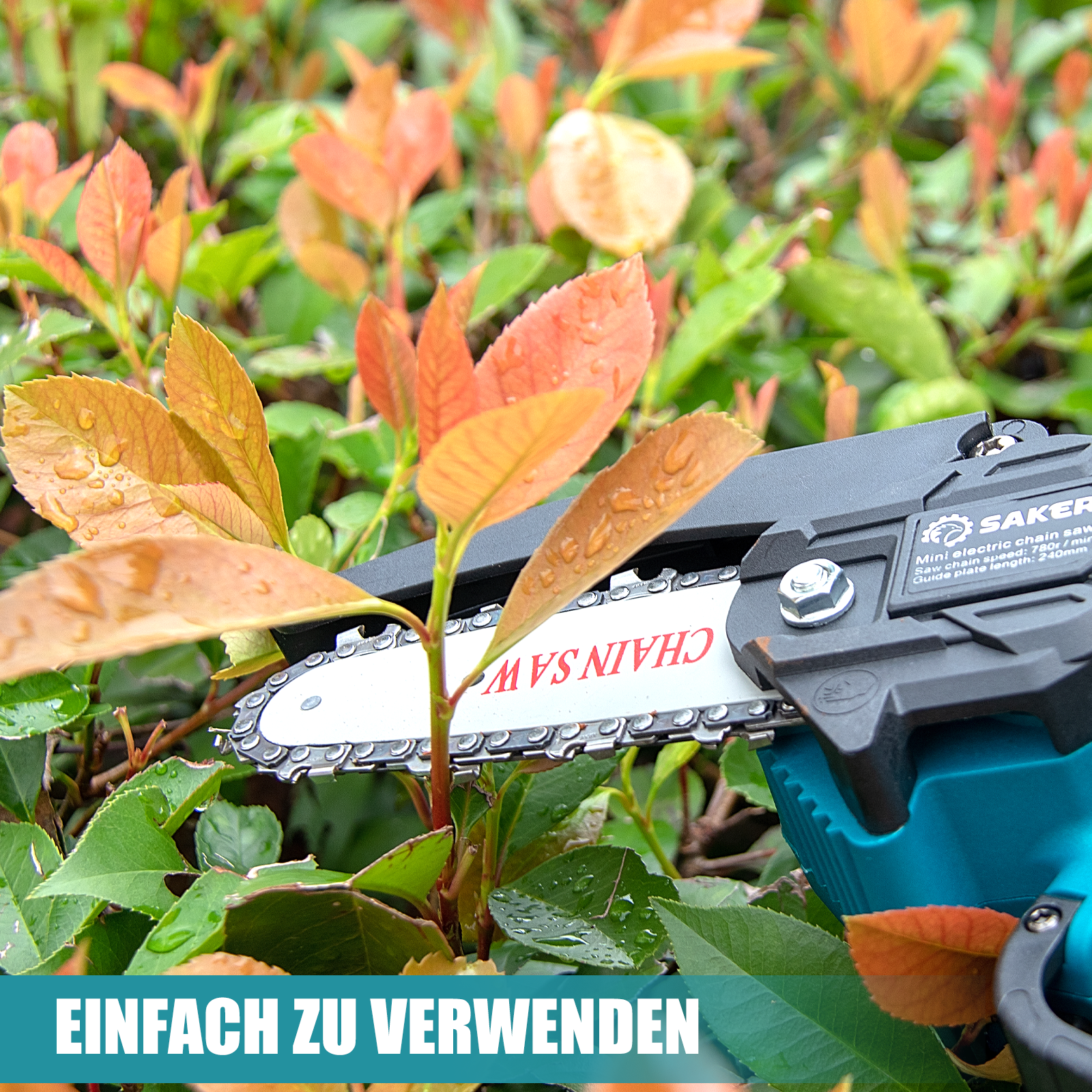 Saker 4 Zoll Mini Akku Kettensäge Einhandsäge