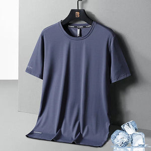 Rundhals-T-Shirt aus Eisseide