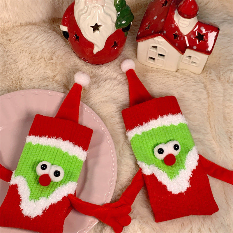 Weihnachts-Hand-in-Hand-Socken