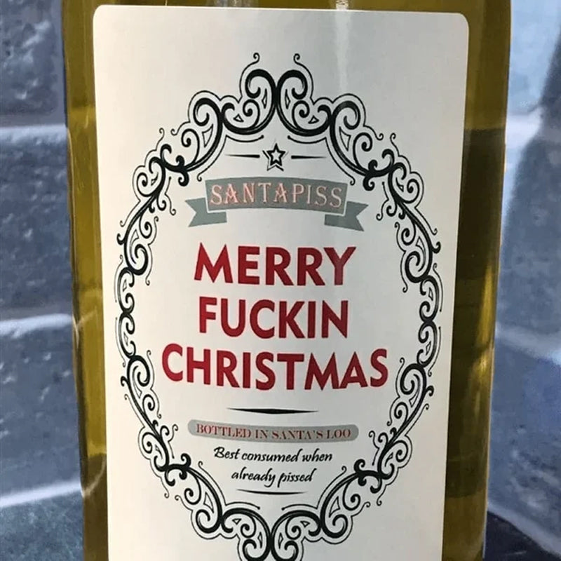 Weihnachten lustige Flaschenetiketten(5 Stück)