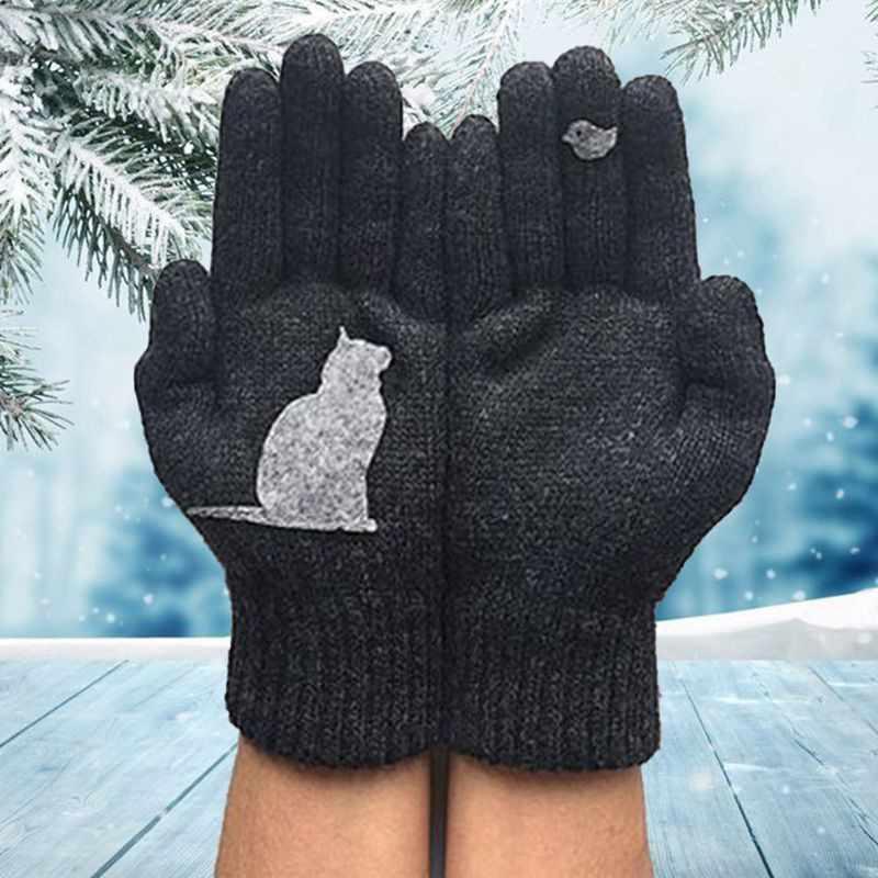 Stehaufe™ Handschuhe aus Baumwolle im Katzenstil