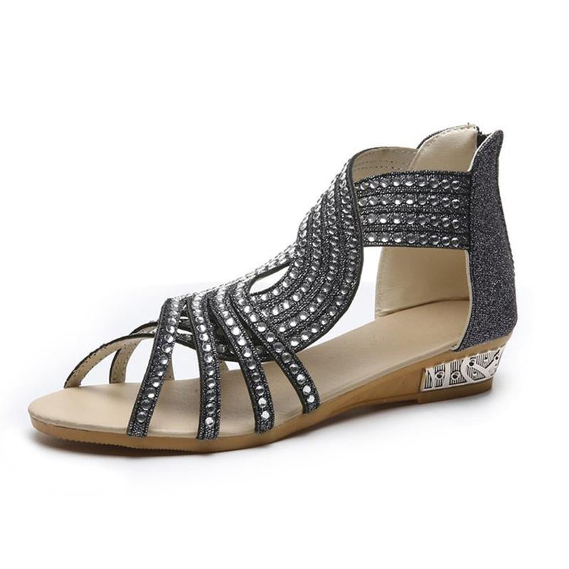 Frau Sommer Strass Sandalen