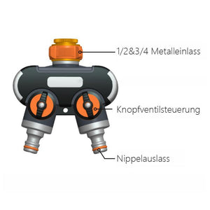 2/4 Wege Gartenschlauchverteiler