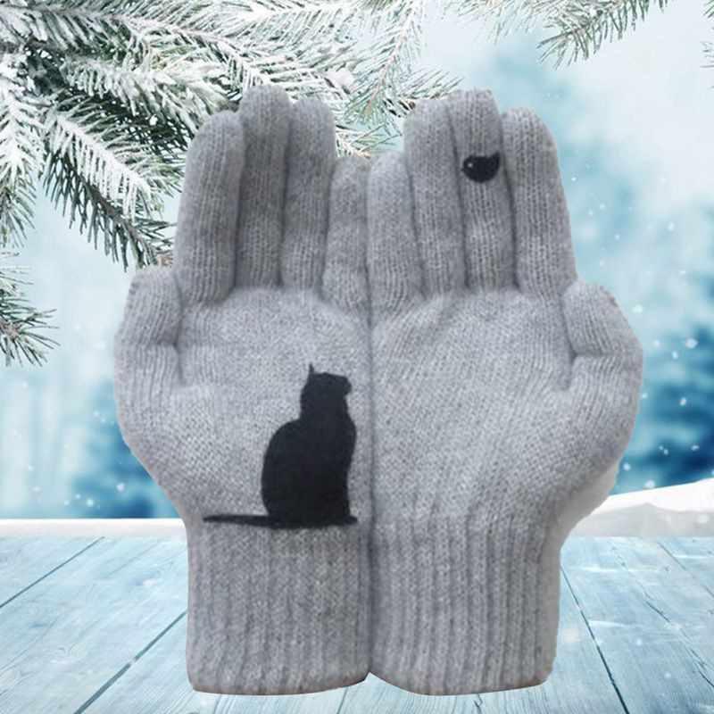 Stehaufe™ Handschuhe aus Baumwolle im Katzenstil
