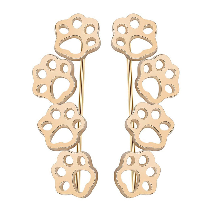 Damen Hunde Fußabdruck Ohrringe