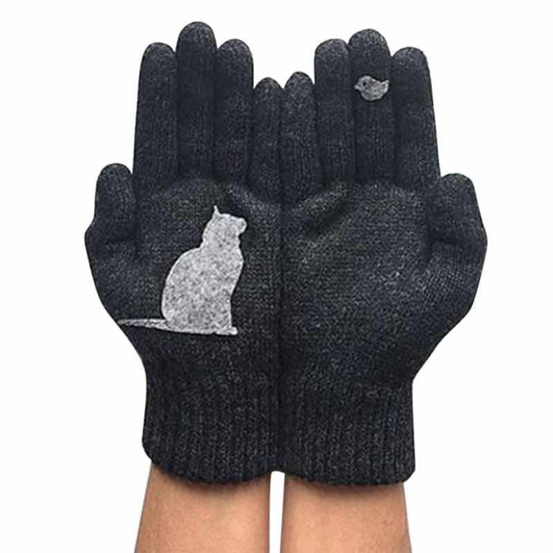 Stehaufe™ Handschuhe aus Baumwolle im Katzenstil