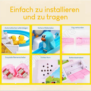 🐥Elektrische Enten Slide Track mit Licht und Musik🐥