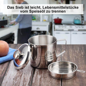 Öltopf aus Edelstahl