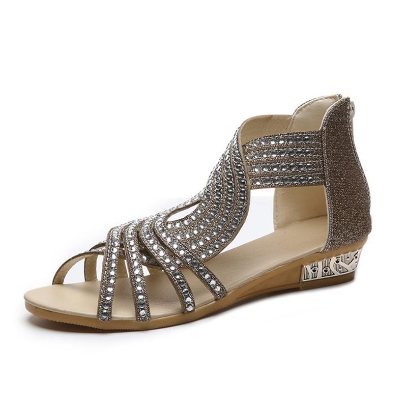 Frau Sommer Strass Sandalen