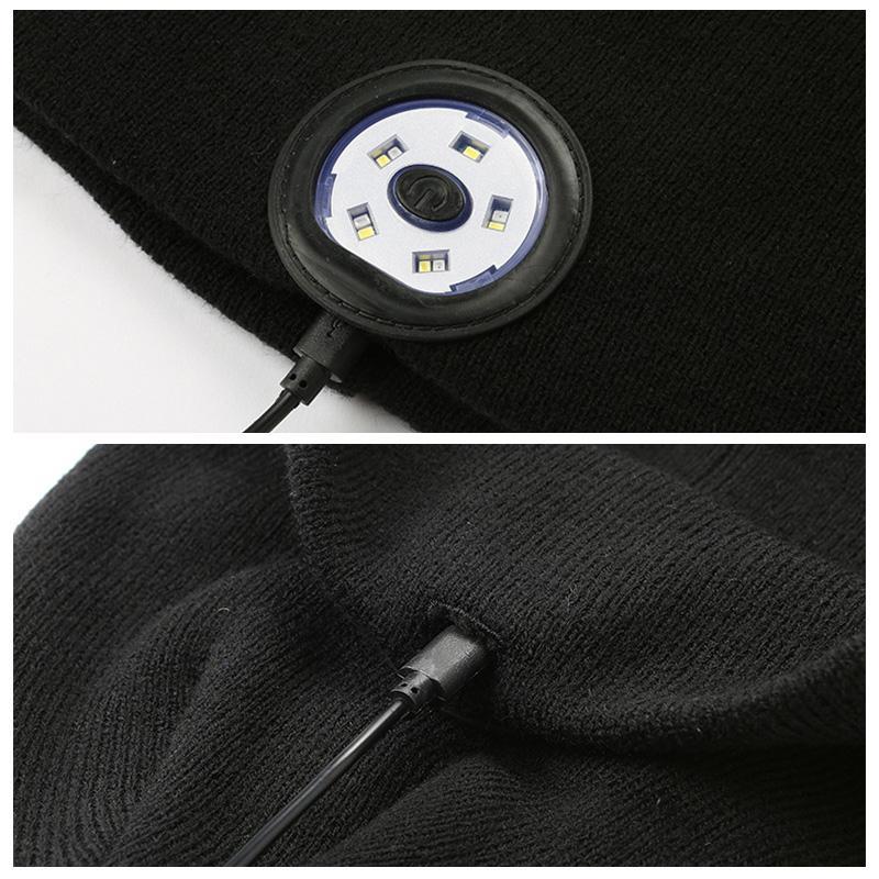 Bluetooth Mütze mit LED-Scheinwerfer