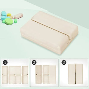 Portable Magnetic Pill Box With 7 Compartments
