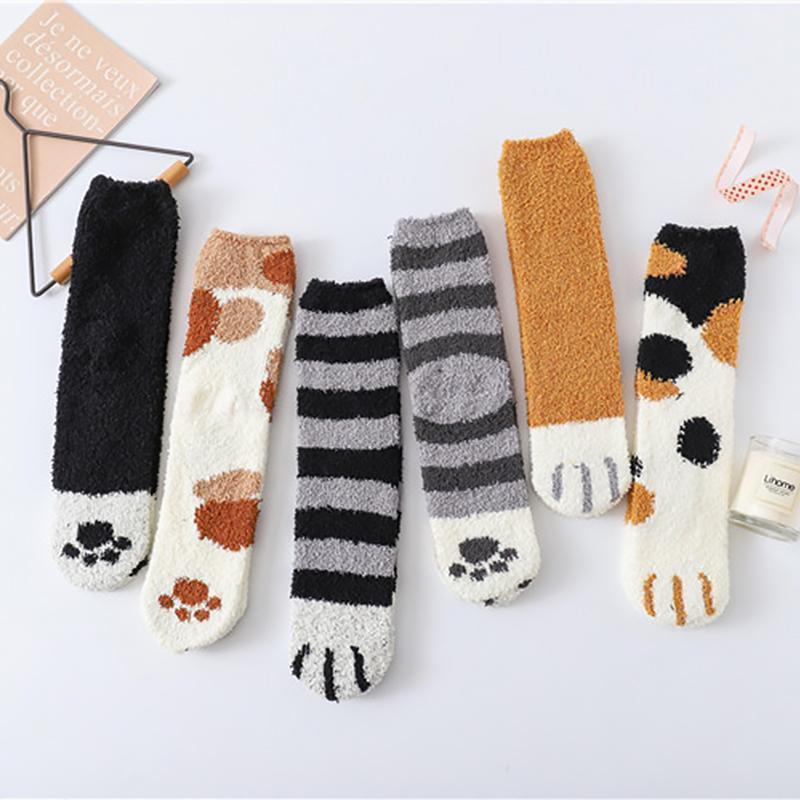 Winter-Katze nette starke warme Boden-Socken🐾--Weihnachtsaktion 🎁