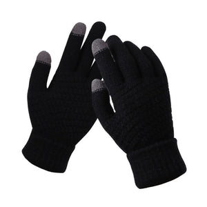 Milduall Strickhandschuhe Bildschirmberührbare Verdickte Winterhandschuhe