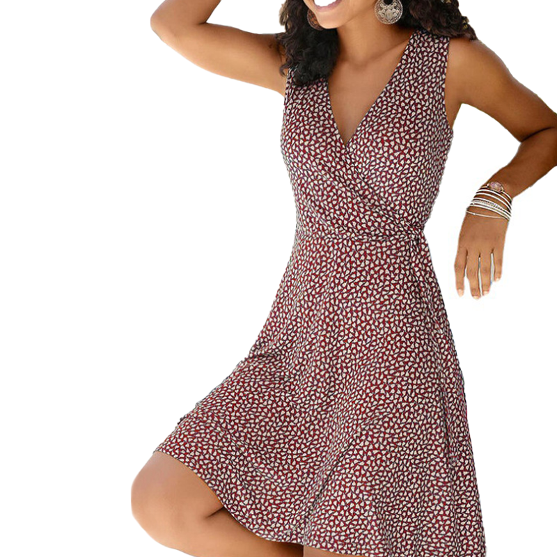 Fließendes Ärmelloses Sommerkleid