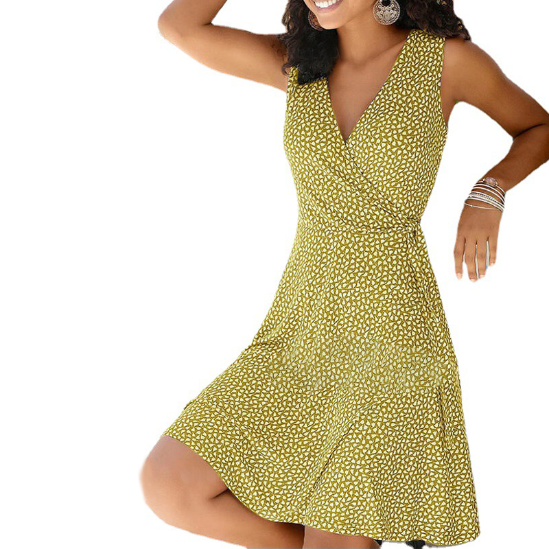 Fließendes Ärmelloses Sommerkleid