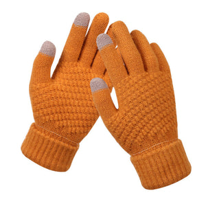 Milduall Strickhandschuhe Bildschirmberührbare Verdickte Winterhandschuhe